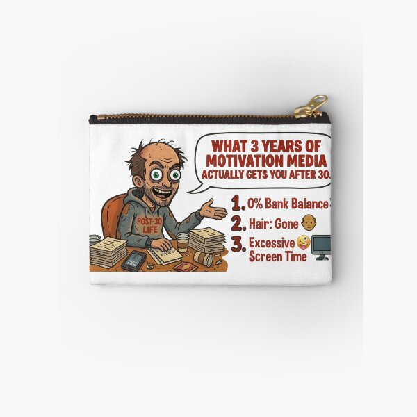 Item preview, 3 Years of Motivation Media Reality Check - Funny Sarcastic Art designed and sold by Ithaca2077.
