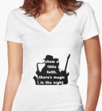 Words from the wise 4 Women's Fitted V-Neck T-Shirt