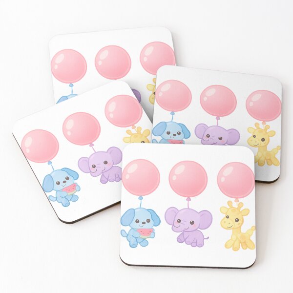 Item preview, Cute Animals With Balloons designed and sold by Velvet-motive.