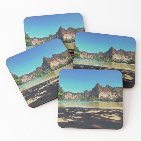 Item preview, Railay Beach Limestone Cliffs – Golden Hour Lofi Tropical Landscape designed and sold by FeverFields.