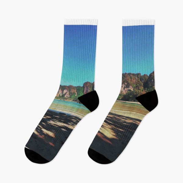 Item preview, Railay Beach Limestone Cliffs – Golden Hour Lofi Tropical Landscape designed and sold by FeverFields.