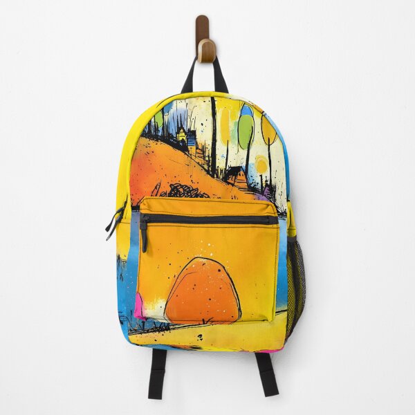 Item preview, Colorful fantasy lake landscape in pop art cartoon style designed and sold by WhimsyArt ○ byGTL.
