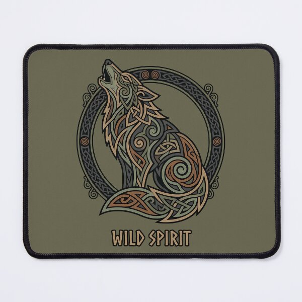 Item preview, Howling Celtic Wolf, Wild Spirit, Norse Mythology designed and sold by SolaoLab.