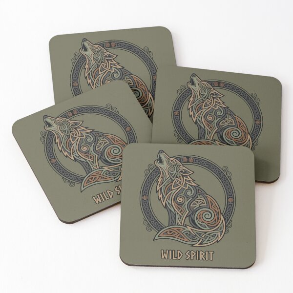 Item preview, Howling Celtic Wolf, Wild Spirit, Norse Mythology designed and sold by SolaoLab.
