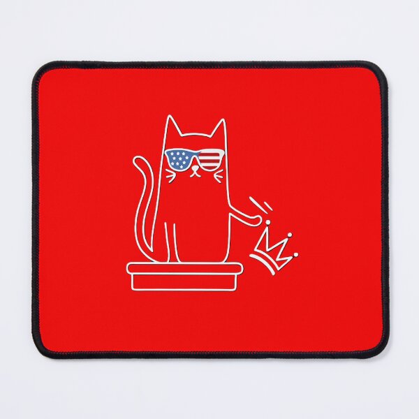 Item preview, Cat No Kings in America Funny Political Cat, Anti Trump designed and sold by koffmannohe.