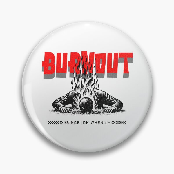 Item preview, BURNOUT // Distressed Flame Typography Shirt designed and sold by NeuralBrush27.