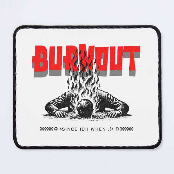 Item preview, BURNOUT // Distressed Flame Typography Shirt designed and sold by NeuralBrush27.