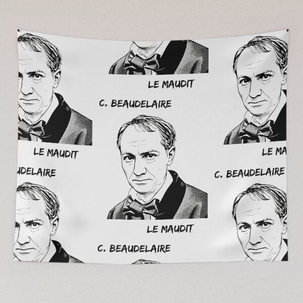 Item preview, portrait of Baudelaire designed and sold by La pensée sauvage.