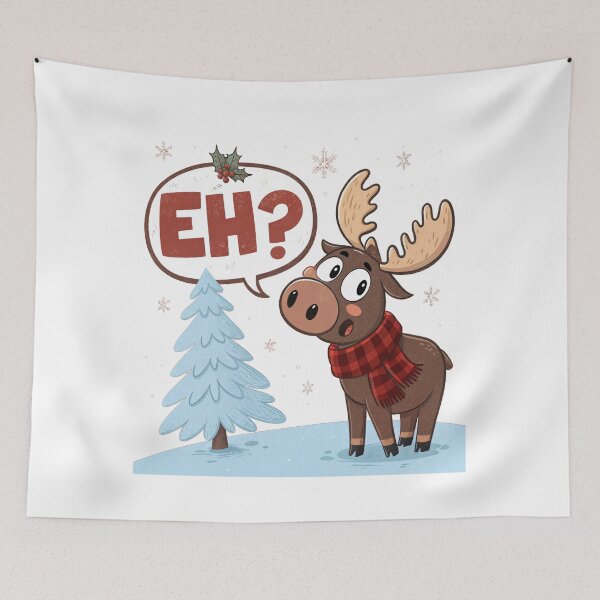 Item preview, Funny Canadian “Eh?” Moose Christmas Design – Cute Winter Canada Humor Gift  designed and sold by Globalcitytees.