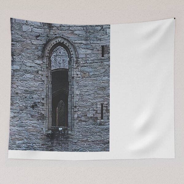 Item preview, Medieval Stone Abbey Ruins With Arched Openings and Textured Walls designed and sold by ivon55.