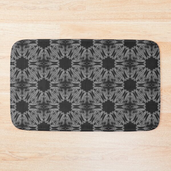 Item preview, Grunge Rustic Pattern in Silver on Black designed and sold by Artistestella.