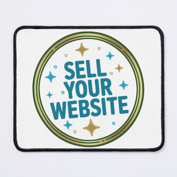Item preview, Sell Your Website Luxury Golden Circle Tech Success Sticker designed and sold by PixelWaveBD.