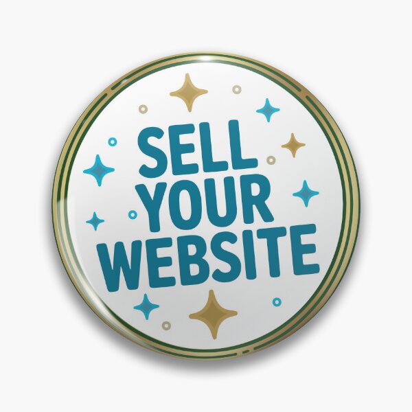 Item preview, Sell Your Website Luxury Golden Circle Tech Success Sticker designed and sold by PixelWaveBD.