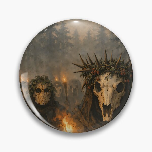 Item preview, The Procession of the Hollow Crown - Folk Horror designed and sold by bapupa.