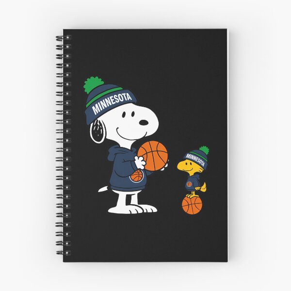Item preview, Minnesota Timberwolves Snoopy And Woodstock Basket designed and sold by joy seeker.