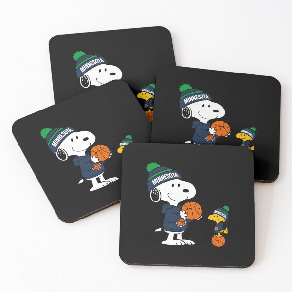 Item preview, Minnesota Timberwolves Snoopy And Woodstock Basket designed and sold by joy seeker.