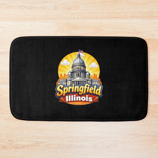 Item preview, Springfield Illinois Capitol Sunset Retro Travel Design Funny Gift designed and sold by BadhbhArt.