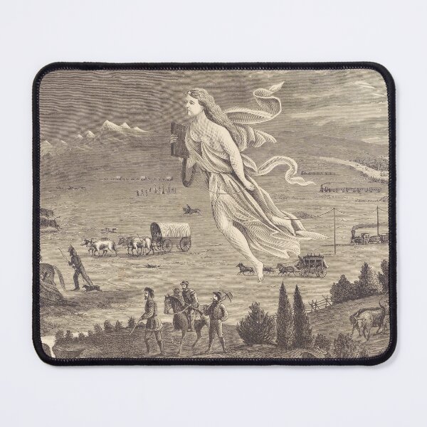 Item preview, American Progress Allegory Westward Expansion Vintage Engraving Print designed and sold by TheSoulOfArt.