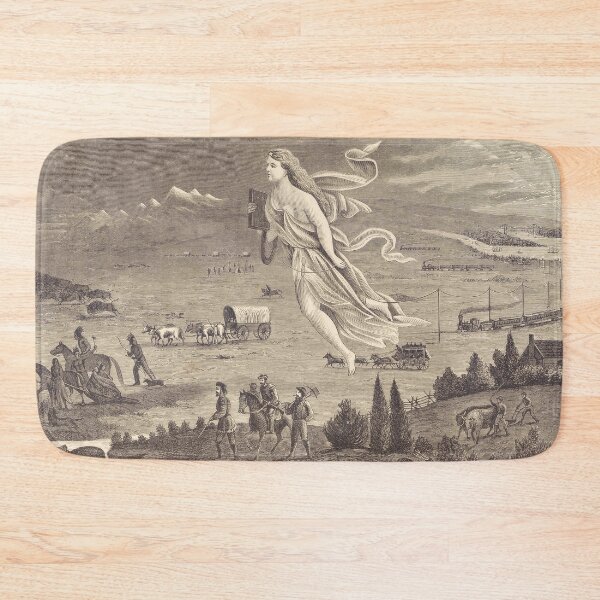 Item preview, American Progress Allegory Westward Expansion Vintage Engraving Print designed and sold by TheSoulOfArt.