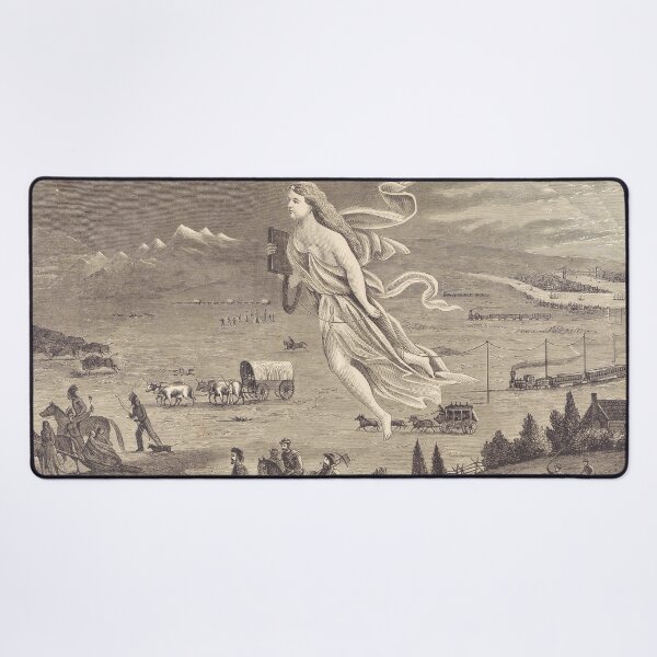 Item preview, American Progress Allegory Westward Expansion Vintage Engraving Print designed and sold by TheSoulOfArt.