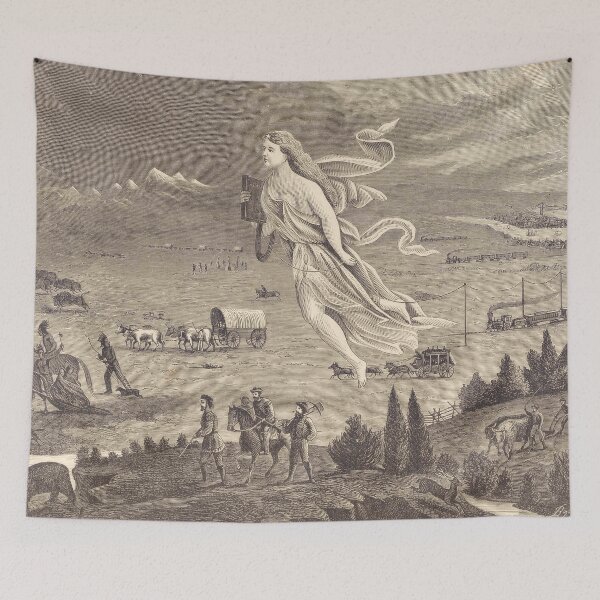 Item preview, American Progress Allegory Westward Expansion Vintage Engraving Print designed and sold by TheSoulOfArt.