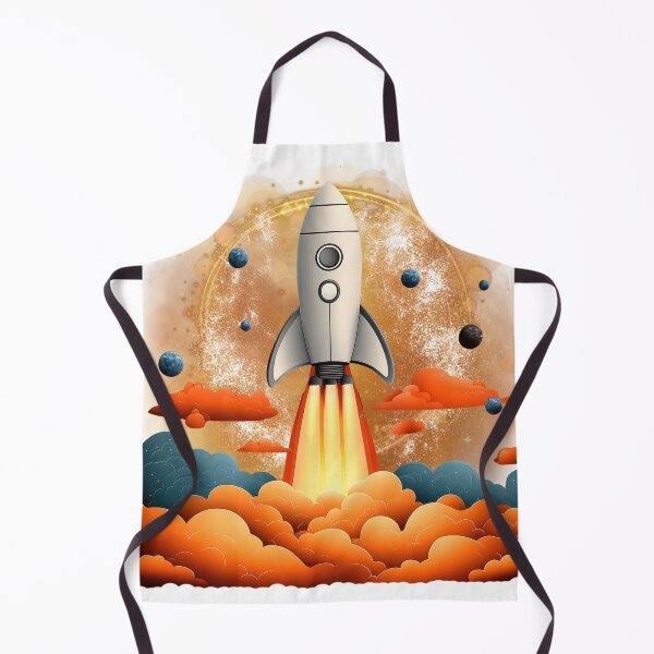 Item preview, Retro Rocket Launch | Space Adventure Illustration designed and sold by ChenEngEng.