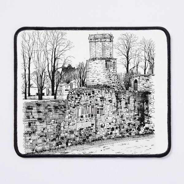 Item preview, Medieval Stone Abbey Ruins With Arched Openings and Textured Walls designed and sold by ivon55.