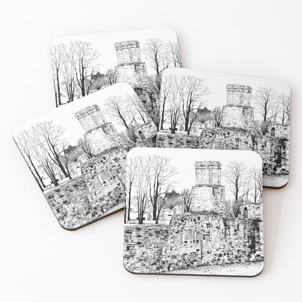 Item preview, Medieval Stone Abbey Ruins With Arched Openings and Textured Walls designed and sold by ivon55.