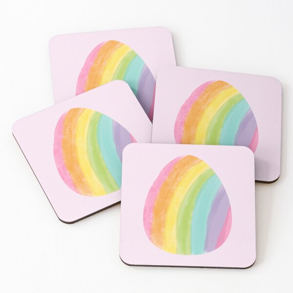 Item preview, Rainbow Easter Egg – Vertical Stripe Watercolor designed and sold by EmeraldeaArt.