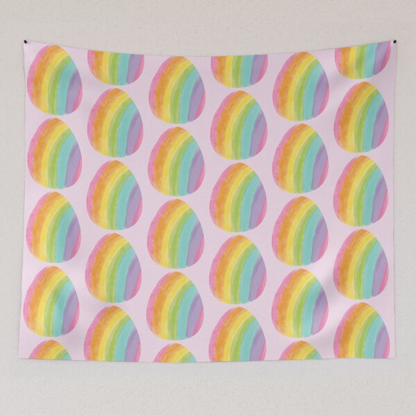 Item preview, Rainbow Easter Egg – Vertical Stripe Watercolor designed and sold by EmeraldeaArt.