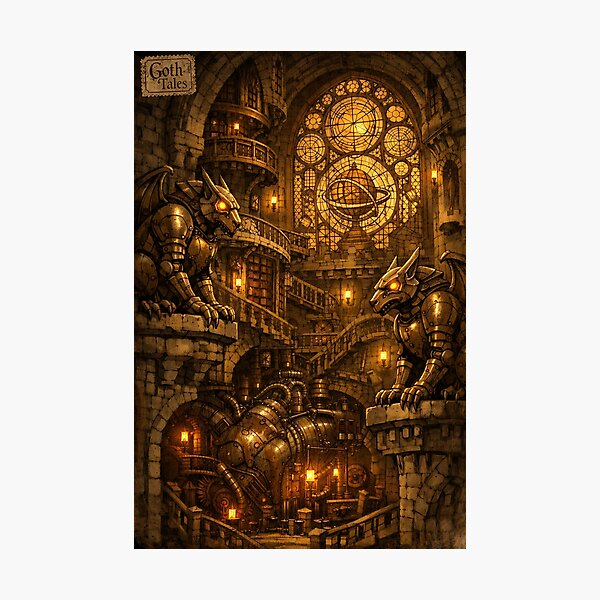 Item preview, The Clockwork Conservatory - Dark Fantasy Gothic Castle designed and sold by bapupa.