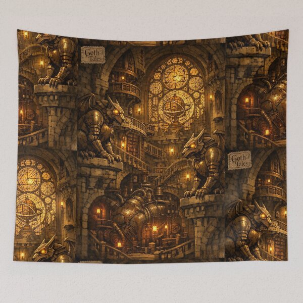 Item preview, The Clockwork Conservatory - Dark Fantasy Gothic Castle designed and sold by bapupa.