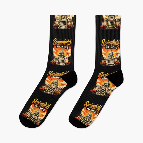 Item preview, Springfield Illinois Capitol Sunset Vintage Skyline Design Funny Gifts designed and sold by BadhbhArt.