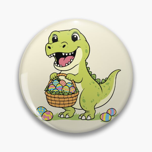 Item preview, Cute T-Rex Dinosaur Easter Egg Basket designed and sold by Imaginationbeyond.
