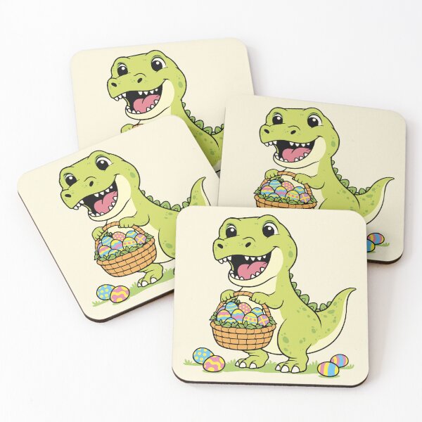 Item preview, Cute T-Rex Dinosaur Easter Egg Basket designed and sold by Imaginationbeyond.