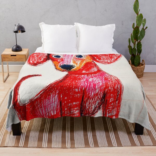 Item preview, Colorful Red Dachshund Sketch designed and sold by lautir.