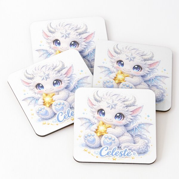 Item preview, Celeste – Guardian White  Baby Dragon designed and sold by ルミナ・ユニバース・ワールド.
