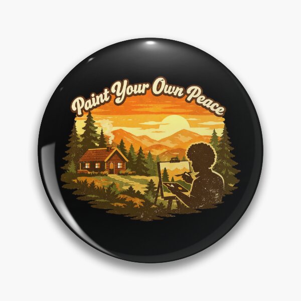 Item preview, Bob Ross Paint Your Own Peace Retro designed and sold by Retr0Tshirts.