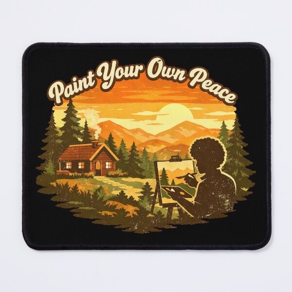 Item preview, Bob Ross Paint Your Own Peace Retro designed and sold by Retr0Tshirts.
