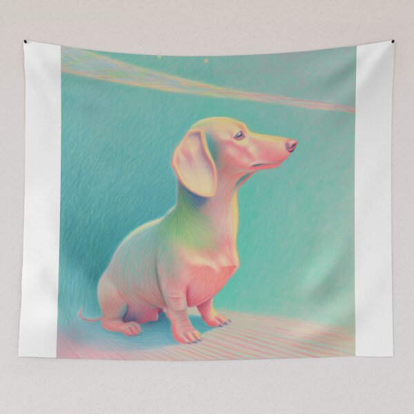 Item preview, Colorful Dachshund in Pastel Shades designed and sold by lautir.