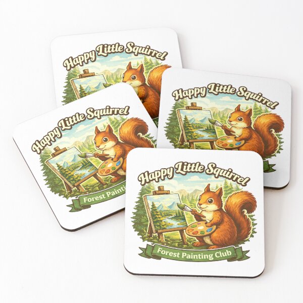 Item preview, Arte de la pequeña ardilla feliz de Bob Ross designed and sold by Retr0Tshirts.