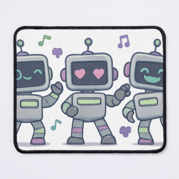 Item preview, Cute Dancing Robots Cartoon designed and sold by Velvet-motive.