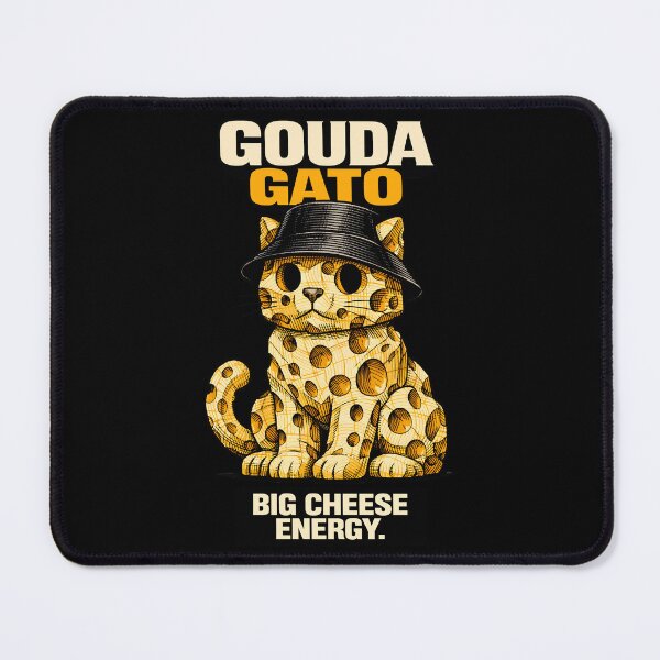 Item preview, Gouda Gato Cat Cheese Pun Vintage Streetwear Aesthetic - Big Cheese Energy Retro Illustration - Funny Kitty Foodie Gift for Cat Moms and Dads - Gouda Gato Bucket Hat Cat Graphic designed and sold by Vivaan Studio.