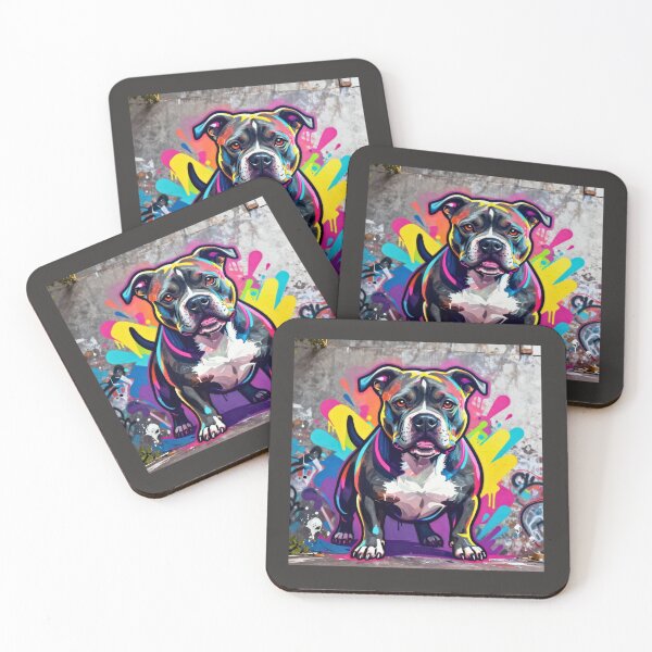 Item preview, Color Splash Pit Bull – Urban Street Art Dog designed and sold by Silaris Designs.