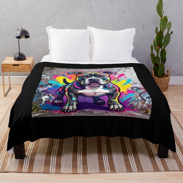 Item preview, Color Splash Pit Bull – Urban Street Art Dog designed and sold by Silaris Designs.