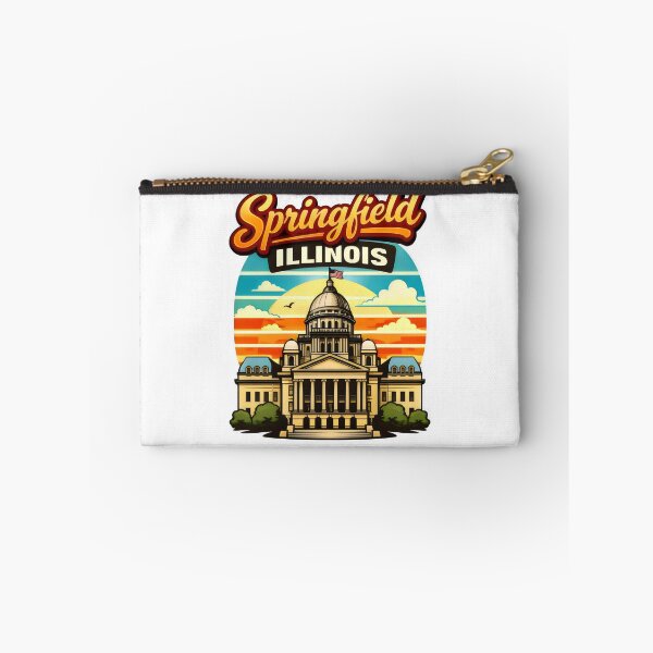 Item preview, Springfield Illinois Capitol Retro Sunset Skyline Design Funny Giftes designed and sold by BadhbhArt.
