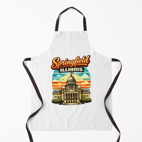 Item preview, Springfield Illinois Capitol Retro Sunset Skyline Design Funny Giftes designed and sold by BadhbhArt.