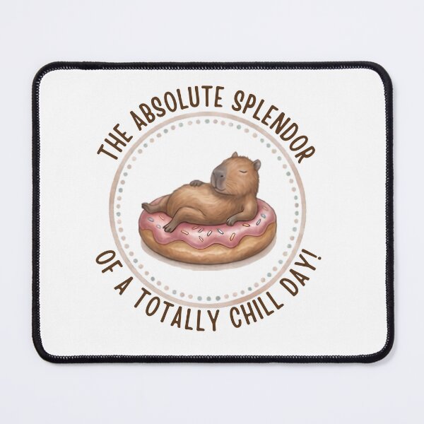 Item preview, The Absolute Splendor of a Totally Chill Capybara on a Donut designed and sold by OikieToikie.