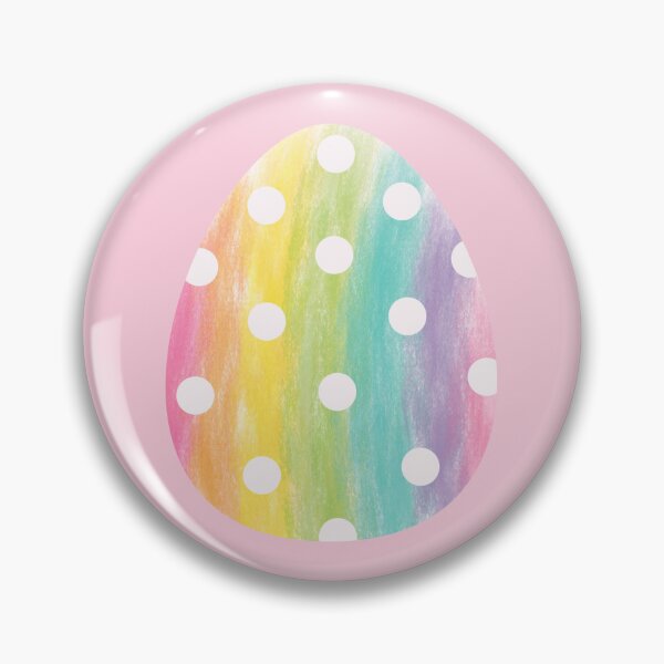 Item preview, Rainbow Easter Egg – Vertical Stripes with White Dots Watercolor designed and sold by EmeraldeaArt.