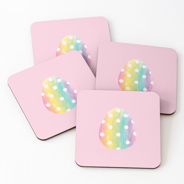 Item preview, Rainbow Easter Egg – Vertical Stripes with White Dots Watercolor designed and sold by EmeraldeaArt.